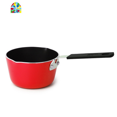 奶锅不粘锅加厚迷你小奶锅宝宝辅食米糊锅热奶锅煮奶小锅 FENGHOU 迷你奶锅紫色12cm+锅盖12cm