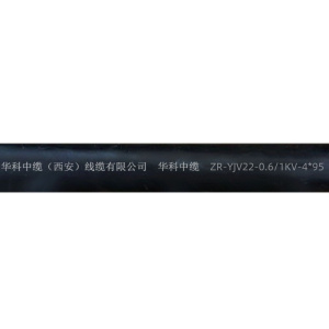 华科中缆铠装铜芯线 ZR-YJV22-0.6/1KV-4*95 米