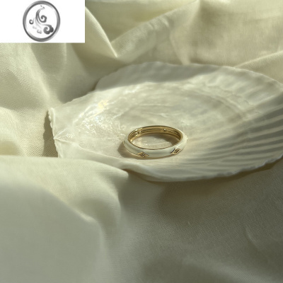 JiMiDouxAir复古小众滴釉戒指高级感镶钻双层叠戴食指戒可调精致轻奢