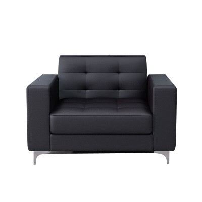 戴劲 办公沙发商务接待会客皮沙发办公室商务洽谈沙发组合 西皮单人位