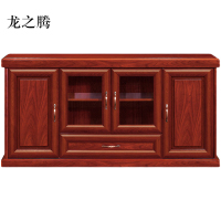 龙之腾胡桃色餐边柜简约茶水柜四门1600*400*800