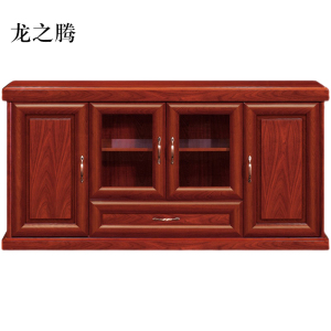 龙之腾胡桃色餐边柜简约茶水柜四门1600*400*800