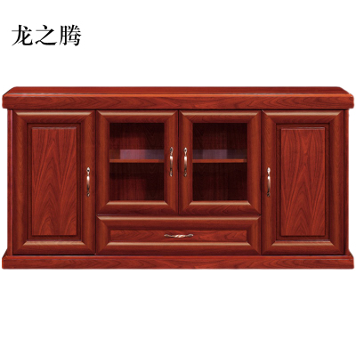 龙之腾胡桃色餐边柜简约茶水柜四门1600*400*800
