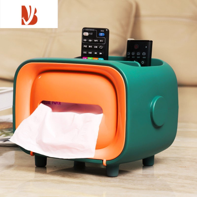 三维工匠纸巾盒家用客厅简约现代桌面收纳轻奢茶几抽纸创意网红纸抽盒 [ 橙色] 一个装