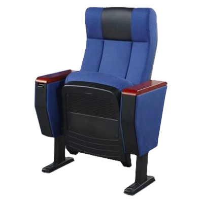 臻远ZY-LTY-36礼堂椅剧院椅会议室椅子蓝色不带后写字板单人位