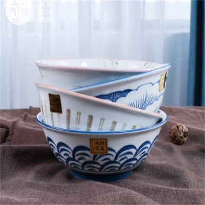 华青格陶瓷大碗 6.2英寸 大号汤碗 面碗 家用微波炉饭碗 餐具套装