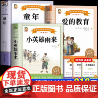 [2025新版]全套3册 童年爱的教育和小英雄雨来六年级上册必读的课外书老师经典书目正版完整版高尔基管桦原著快乐读书吧6