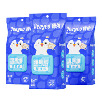 德佑湿厕纸80片*3包壁挂式企鹅2007DYWP136(包装随机)
