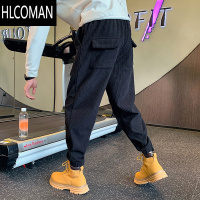 HLCOMAN款九分裤子男2024新款哈伦男裤潮牌束脚运动裤秋季休闲裤卫裤