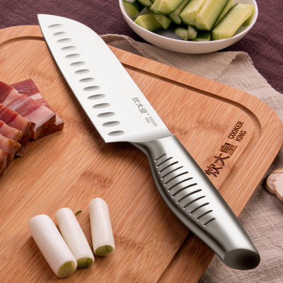 炊大皇菜刀家用不锈钢厨房切片刀切菜套装锋利砍骨刀厨师专用刀具 三德刀. 60°以上 17cm 135mm