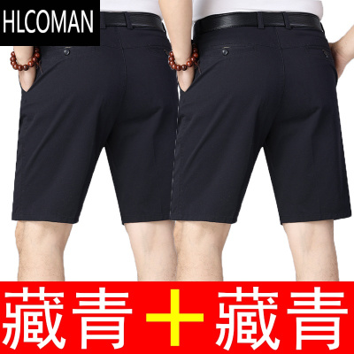 HLCOMAN夏季爸爸短裤中年男士宽松外穿五分裤中老年人爷爷休闲5分裤