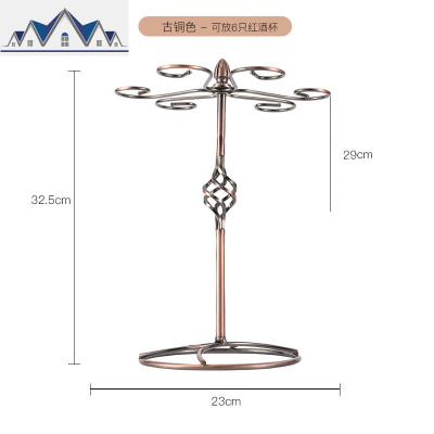 红酒杯架倒挂高脚杯架家用餐桌酒柜摆件欧式创意红酒架悬挂六杯架 三维工匠收纳层架