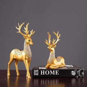 美帮汇鹿摆件北欧式家居软装饰品客厅酒柜创意电视柜房间布置摆设办公室