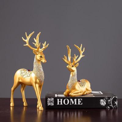 美帮汇鹿摆件北欧式家居软装饰品客厅酒柜创意电视柜房间布置摆设办公室