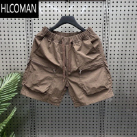 HLCOMAN机能工装四分短裤男夏季美式潮牌拉链口袋五分裤薄款速干运动中裤