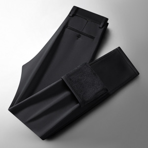 锦纶羊毛混纺大码男装高档轻奢商务日常上班通勤弹力如意腰休闲裤