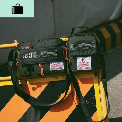 街头嘻哈蹦迪包男士小背包休闲挎包时尚潮流单肩斜挎包ins潮小包NEWLAKE男士斜挎包