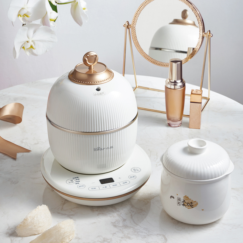 小熊(Bear) 电炖盅 电炖锅 燕窝炖盅隔水炖养生煲自动泡发阿胶参材炖盅 DDZ-C06A1 高端燕窝炖盅