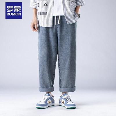 罗蒙（ROMON）工装裤运动直筒裤男装INS牛仔裤男裤宽松_1_641