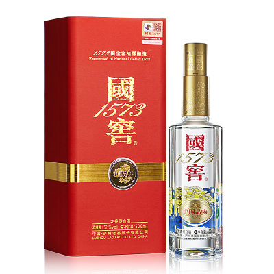 泸州老窖 国窖1573中国品味 52度500ml*1瓶 浓香型白酒