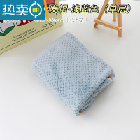 敬平干发帽吸水速干女洗头包头发毛巾加厚2021新款可爱双层长浴帽 单层浅蓝色