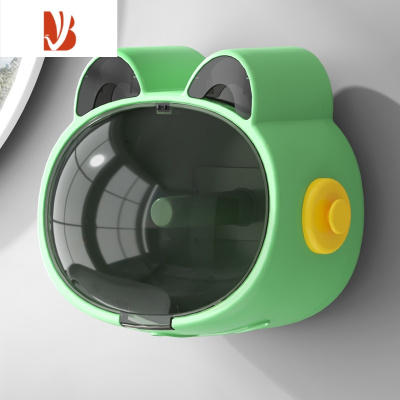 三维工匠纸巾盒挂壁式收纳盒家用多抽纸盒简约现代悬挂卷纸盒创意可爱 (浅绿色)