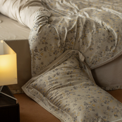 高级感优雅复古格调140s长绒棉四件套细腻亲肤慵懒全棉四季床品