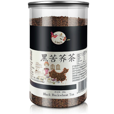 两瓶装-四川大凉山黑苦荞茶500g罐装全胚芽麦香型均码