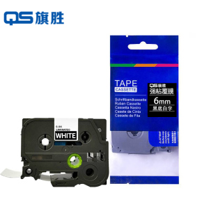 旗胜 标签色带 黑底白字 6mm 个