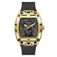 GUESS石英真皮女表时尚商务防水米黑盘女士石英真皮腕表