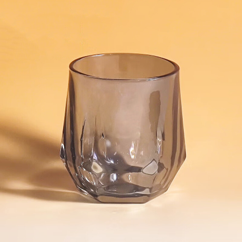 千里谷KLG-SKB02烟灰六角玻璃杯(计价单位:个)烟灰色