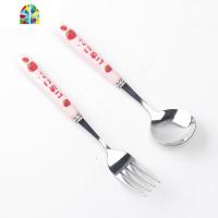 樱花粉色少女心明治莓碗网红ins马卡龙色陶瓷水果沙拉碗 FENGHOU 叉+勺(+陶瓷)