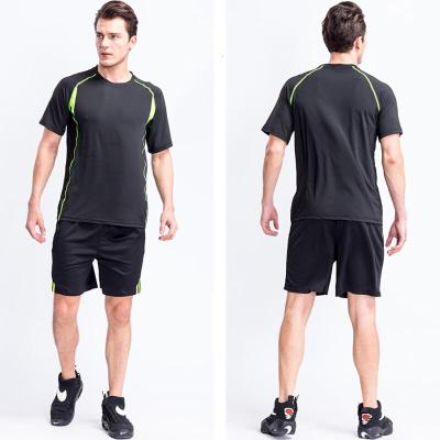 珂卡慕(KEKAMU)健身服套装男篮球速干健身紧身衣马拉松比赛跑步运动服两件套夏季黑色M