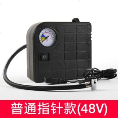 [补贴10%]电瓶车电动充气泵48v60v72三轮家用通用型便携式打气筒轮胎加气泵 普通指针款[48V],