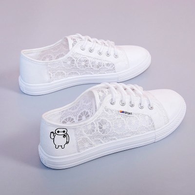 伊努特中大童7小学生女孩9网面镂空运动鞋10女童小白鞋儿童鞋子16岁网鞋