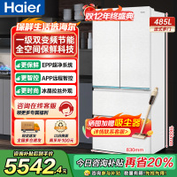 海尔(Haier)485升法式多门零嵌冰箱 全空间保鲜 EPP超净系统 BCD-485WGHFD1BWLU1