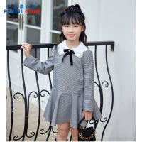 [1件3折]铅笔俱乐部童装年秋装新款女童连衣裙中大童千鸟格学院风裙子