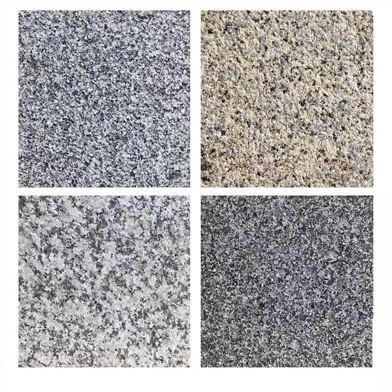 天然大理石花岗岩石材芝麻广场白灰火烧户外荔枝地铺庭院路沿地砖芝麻黑60*60*5CM