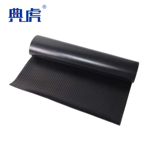 典虎 绝缘胶垫 黑色条纹5mm*1m*5m 卷