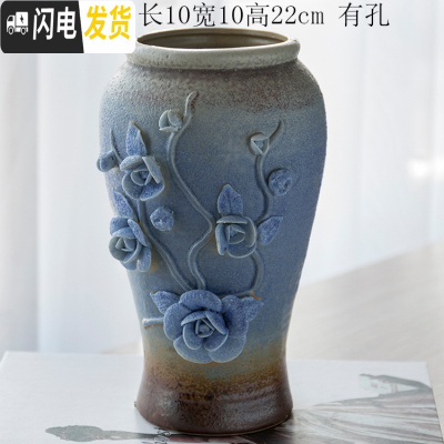 三维工匠多肉盆法师老桩花盆陶瓷大号创意简约粗陶透气肉肉植物盆 522手工高盆 中等花盆容器