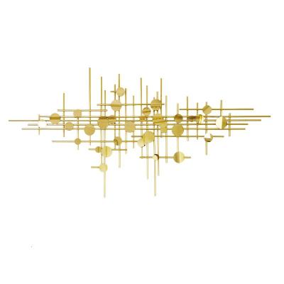 现代轻奢墙面装饰挂件客厅卧室沙发背景墙墙上装饰品铁艺金属壁饰三维工匠金玉满堂180*84CM