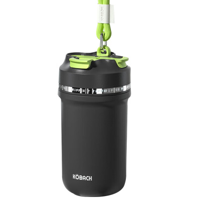 康巴赫保温杯450ml纯钛咖啡杯保温双饮杯保冷水杯KH-B45B07