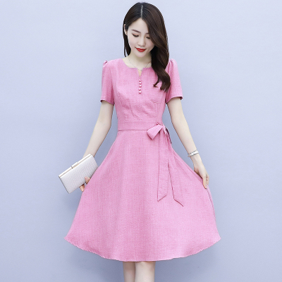 闪洛连衣裙夏天2021年夏装小个子显高设计感韩版时尚裙子