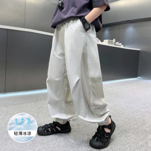 男童薄款防蚊裤2026新款夏装夏季休闲裤长裤大儿童网纱透气裤子潮