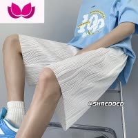 七斓波浪冰丝短裤男款夏季薄款速干沙滩大裤衩潮牌宽松大码休闲五分裤