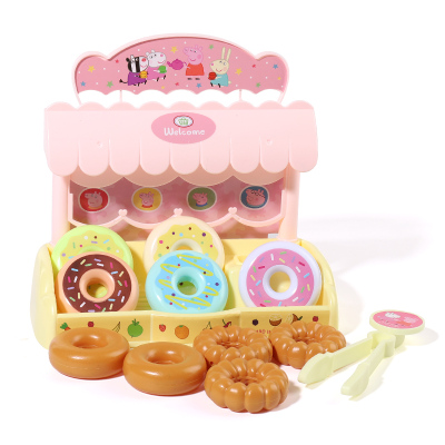 儿童过家家玩具女童宝宝仿真厨房甜品女孩做饭玩具生日礼物小猪佩奇甜甜圈茶点玩具