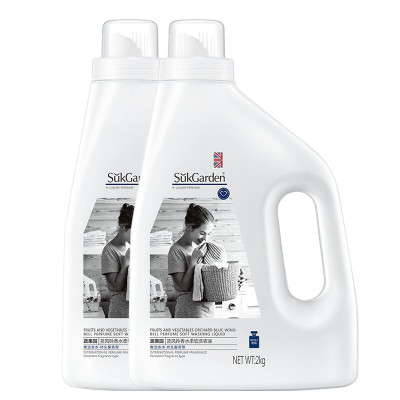 蔬果园 蓝风铃除螨除菌香味持久留香护色香水洗衣液2kg*2