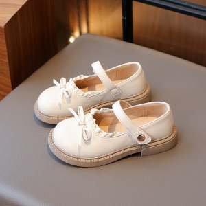 女童公主鞋2026韩版春秋季新款儿洋气皮鞋软底中小童蝴蝶结单鞋