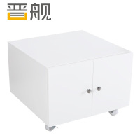 晋舰打印机柜子办公室铁皮文件储物活动柜资料收纳矮柜-0.6mm白450高加厚
