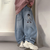 儿童装男童春装裤子2026新款中大童春秋款男孩长裤春季直筒牛仔裤